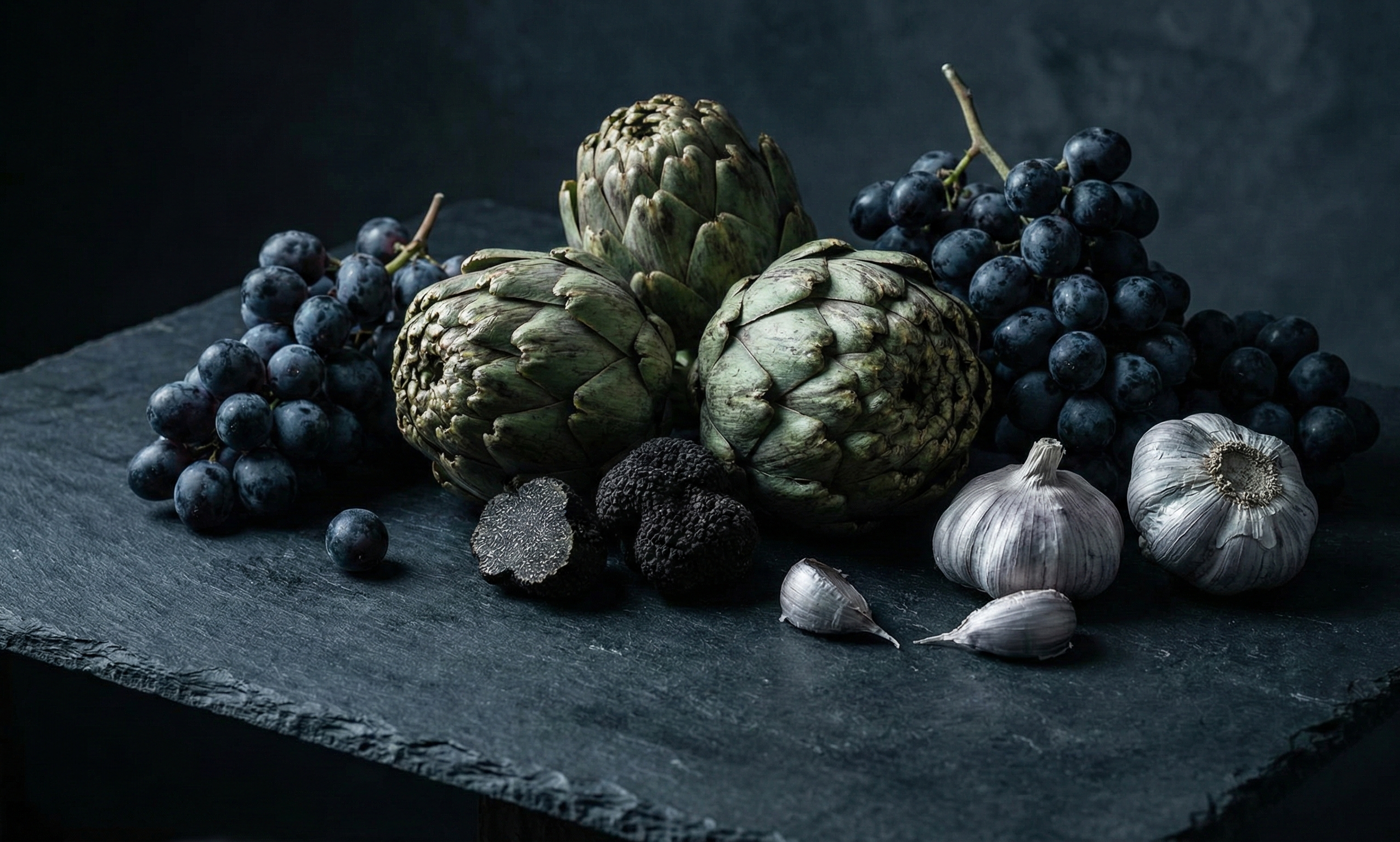 Mercato notturno e ingredienti freschi